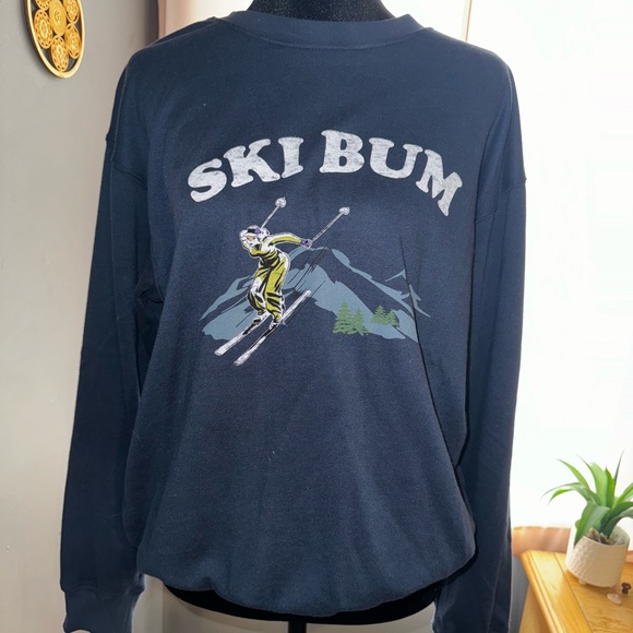 Graphic Sweater - Navy - Picture 1 of 9